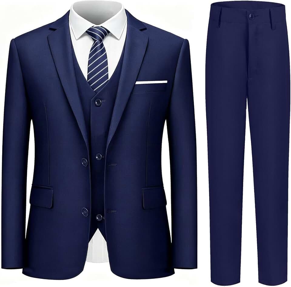 Boys' Formal Slim Fit Suit Set 5 Piece Ring Bearer Outfit