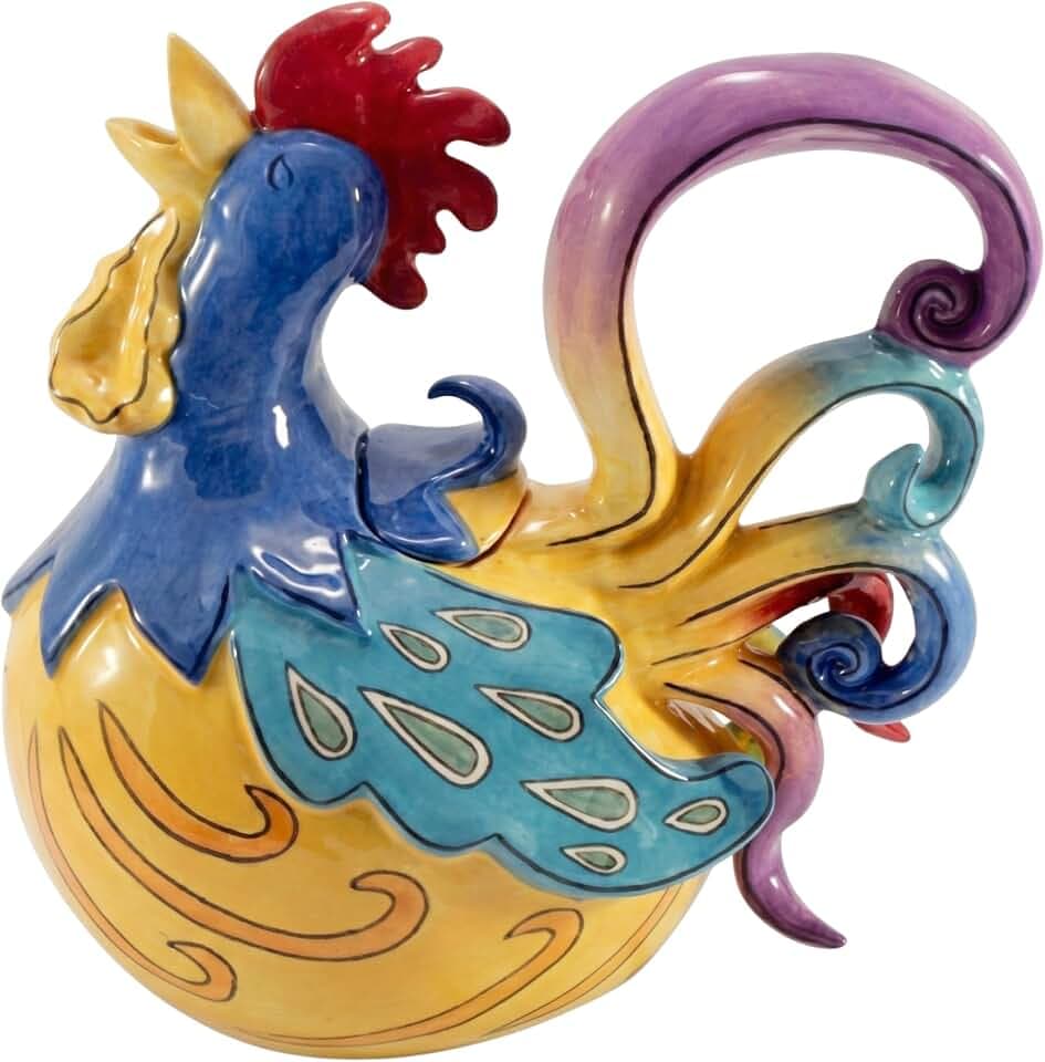 Blue Sky Ceramics Gabby Glee Teapot, Multicolor, 13469
