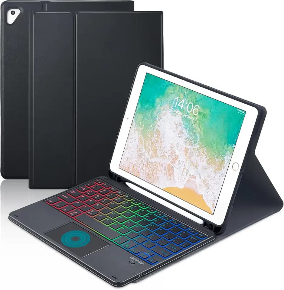 Touchpad Keyboard Case for iPad 6th 2018/5th Generation 2017 9.7 inch