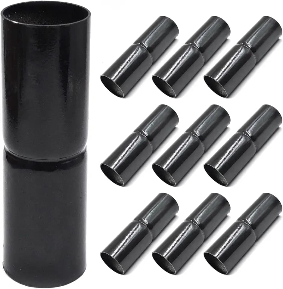 10 Pack Chain Link Fence Top Rail Sleeve,1-5/8" x 6" top Rail Sleeve,Black
