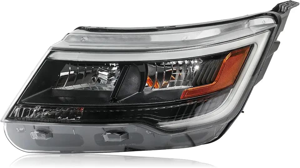 Black LED Headlight Compatible with 2016-2019 Ford Explorer
