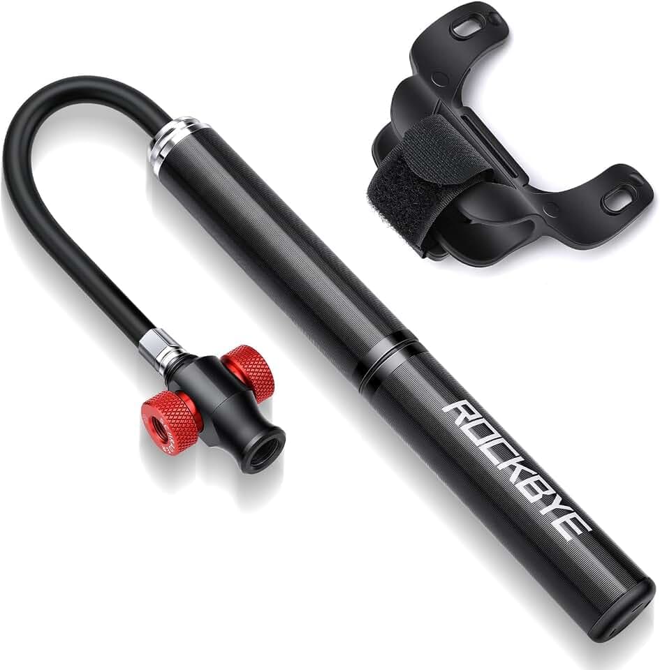 Mini Bike Pump, 2-in-1 CO2 Inflator & Manual Hand Pump, 160 PSI, Aluminum Alloy Body, Presta & Schrader Valve Compatible, Portable Emergency Air Pump for Road & Mountain Bikes