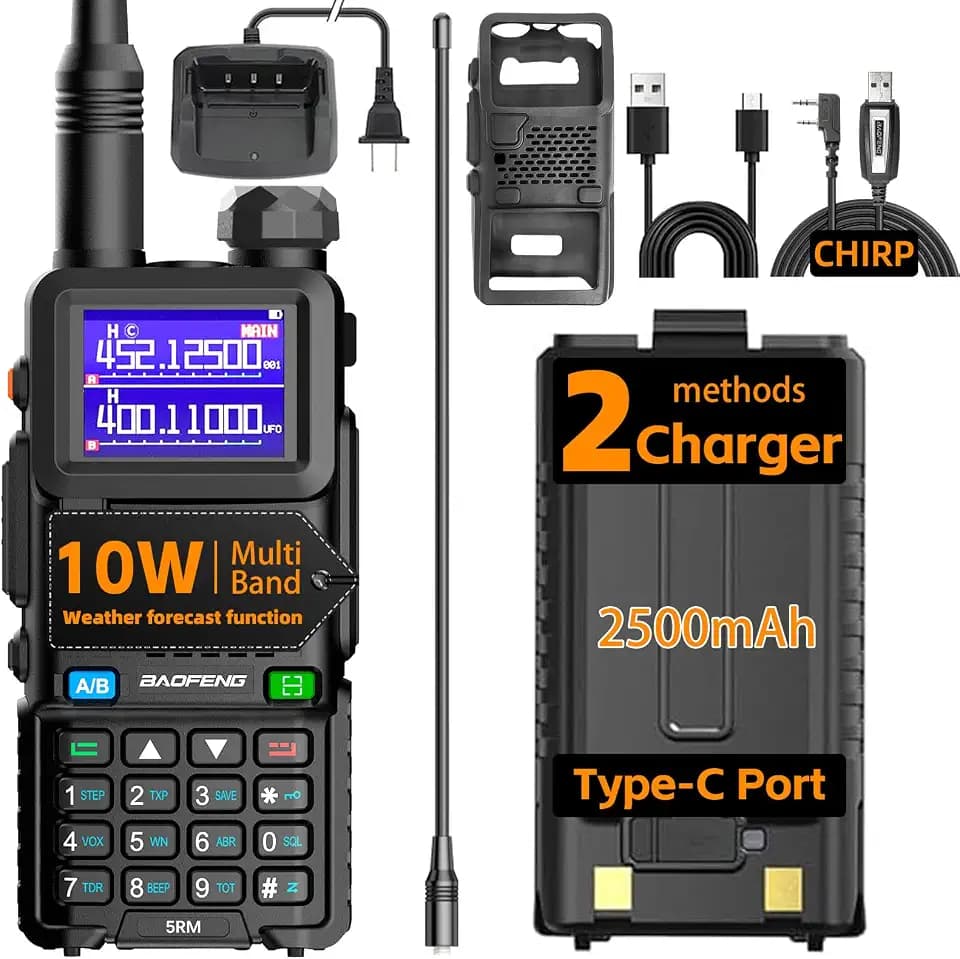 Baofeng Radio UV-5RM Ham Radio Handheld UV5R Long Range Walkie Talkies