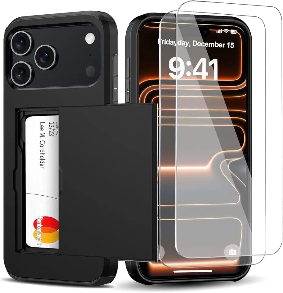 for iPhone 18 Pro & iPhone 17 Pro Wallet Case, Black