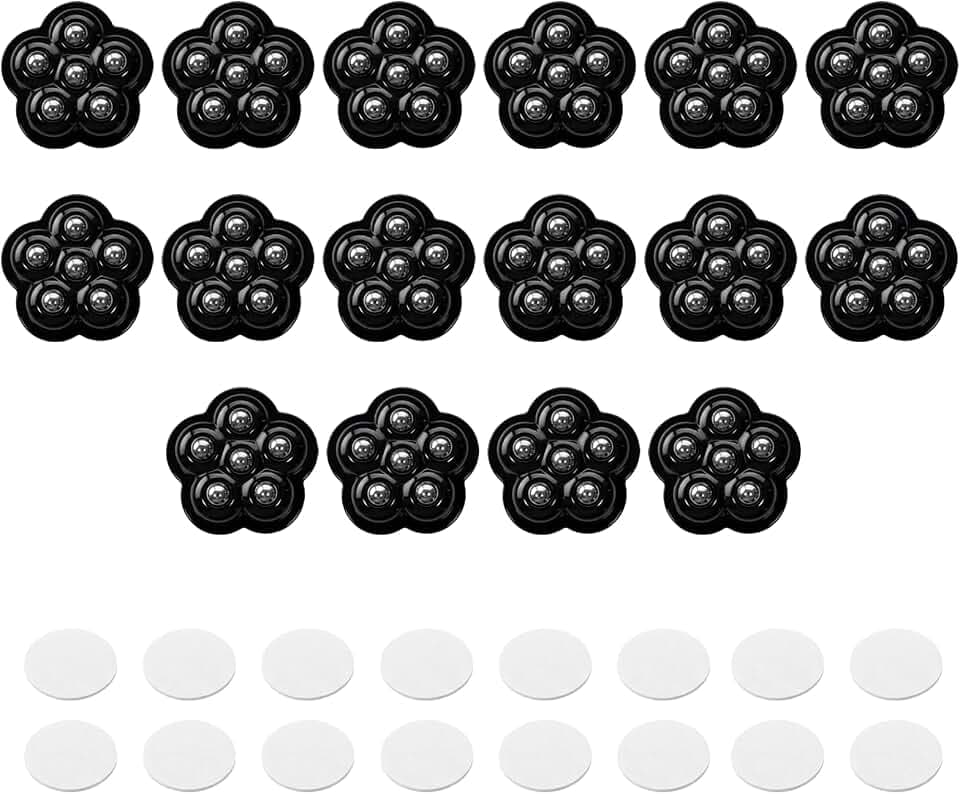 16 Stück Selbstklebende Mini Rollen 6 Perlen Rollen für Küchengeräte
