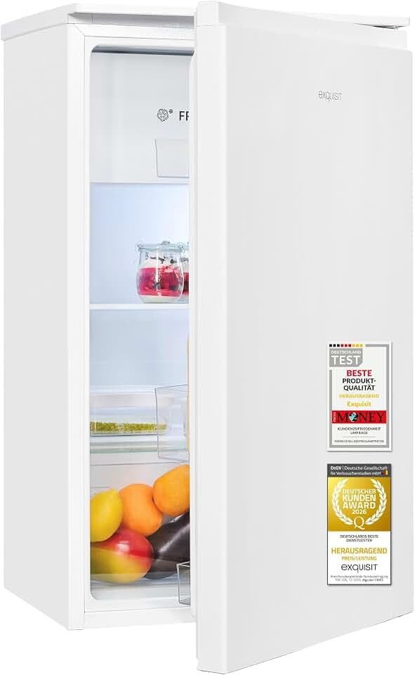 Exquisit KS5117-3-010E Kühlschrank mit 3-Sterne-Gefrierfach - 82 l - Weiß