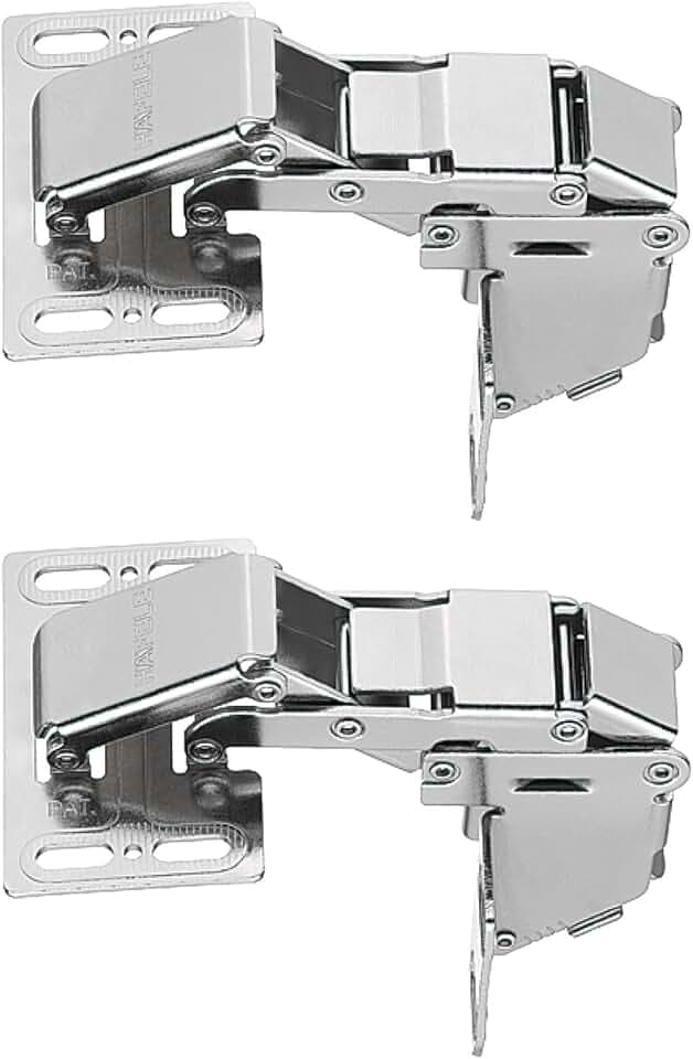 cyclingcolors 2x Hubscharnier ohne Stoßdämpfer für leichte Klappen 2,1kg 90° Winkel ideal Caravan Boot Transporter Wohnmobil Möbel Box Deckel Schrank Küche
