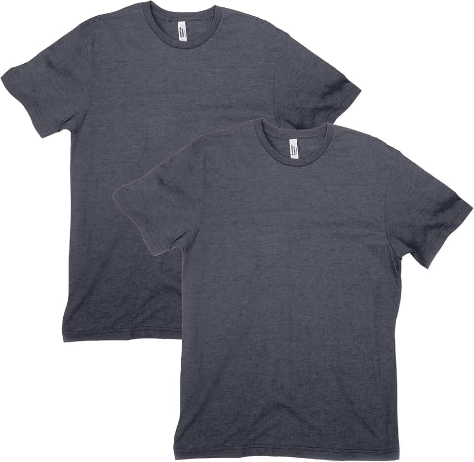 American Apparel Unisex Adult CVC T-Shirt, Style G2001cvc, 2-Pack