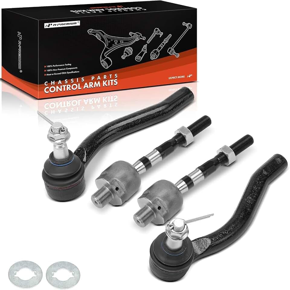 A-Premium Front Inner & Outer Tie Rod End Kit Fix Uneven Tire Wear