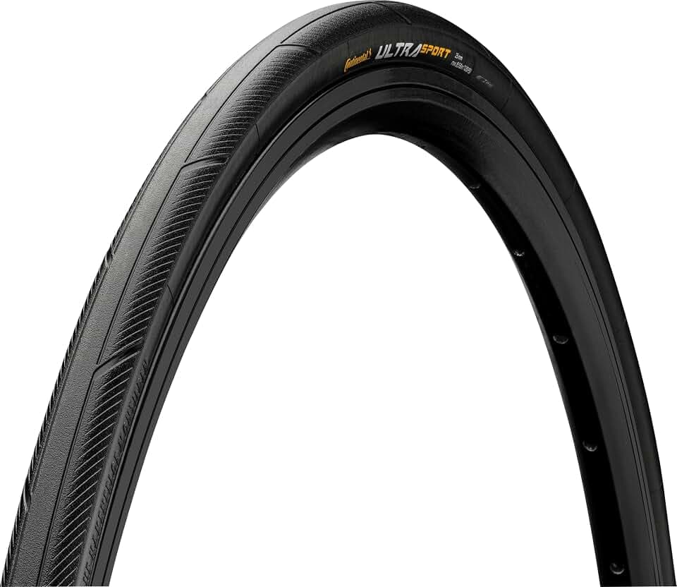Continental Ultra Sport III Fahrradreifen, Drahtreifen, faltbar, PureGrip Performance E25, Schwarz oder Schwarz/Braun 650 oder 700 x 23, 25, 28 oder 32