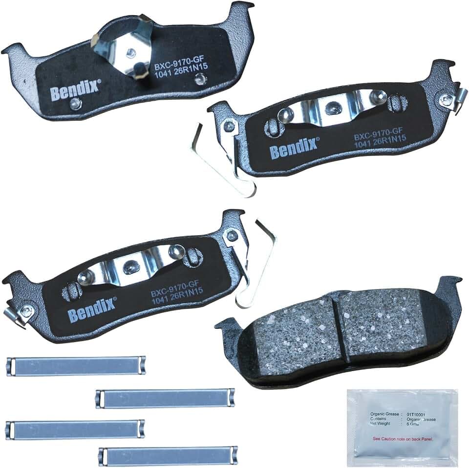 Bendix Priority1 CFC1041 Ceramic Rear Brake Pads for INFINITI QX56 2010-2004, Jeep Commander 2010-2006, Grand Cherokee 2010-2005, Nissan Armada 2015-2005, Pathfinder Armada 2004, TITAN 2015-2004