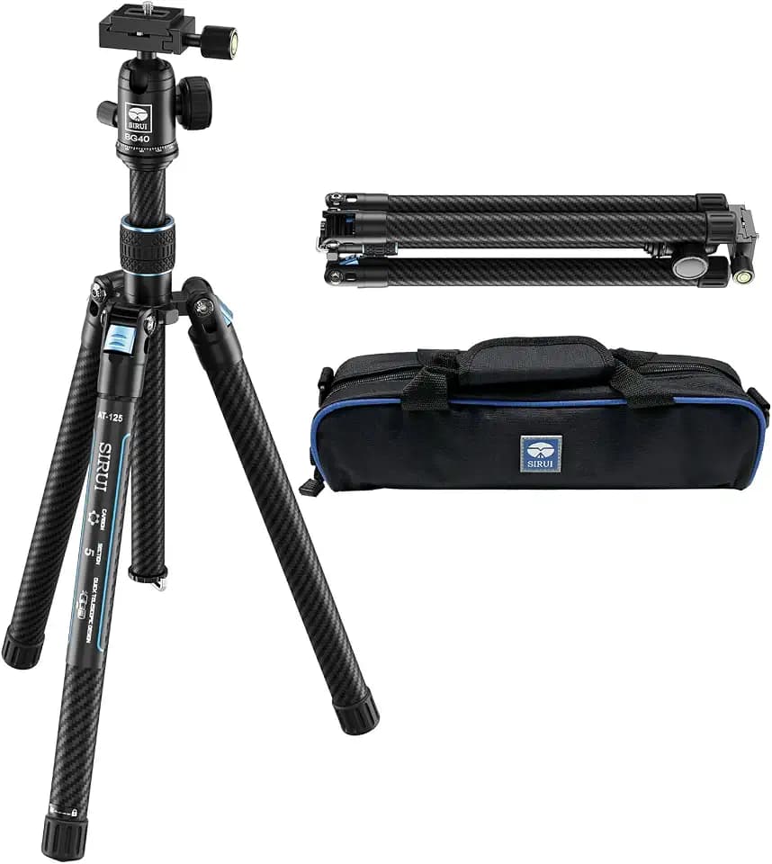 SIRUI 60"/152cm Carbon Fiber Travel Tripod for Camera, Traveler X-III