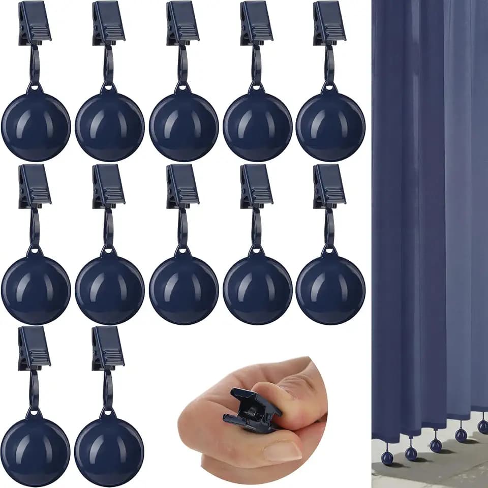 Shimeyao 12 Pack/43oz Outdoor Curtain Weights Heavy Duty, Navy Blue
