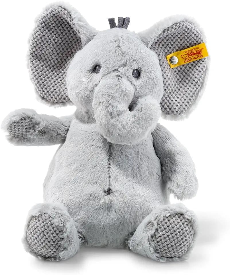 Steiff Ellie Elephant Stuffed Animal - Soft And Cuddly Plush Animal Toy - 12" Authentic Steiff