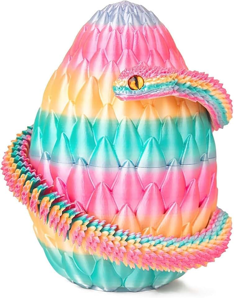 Candy Snake Egg with 3D Printed Snake, Executive Desk Toys