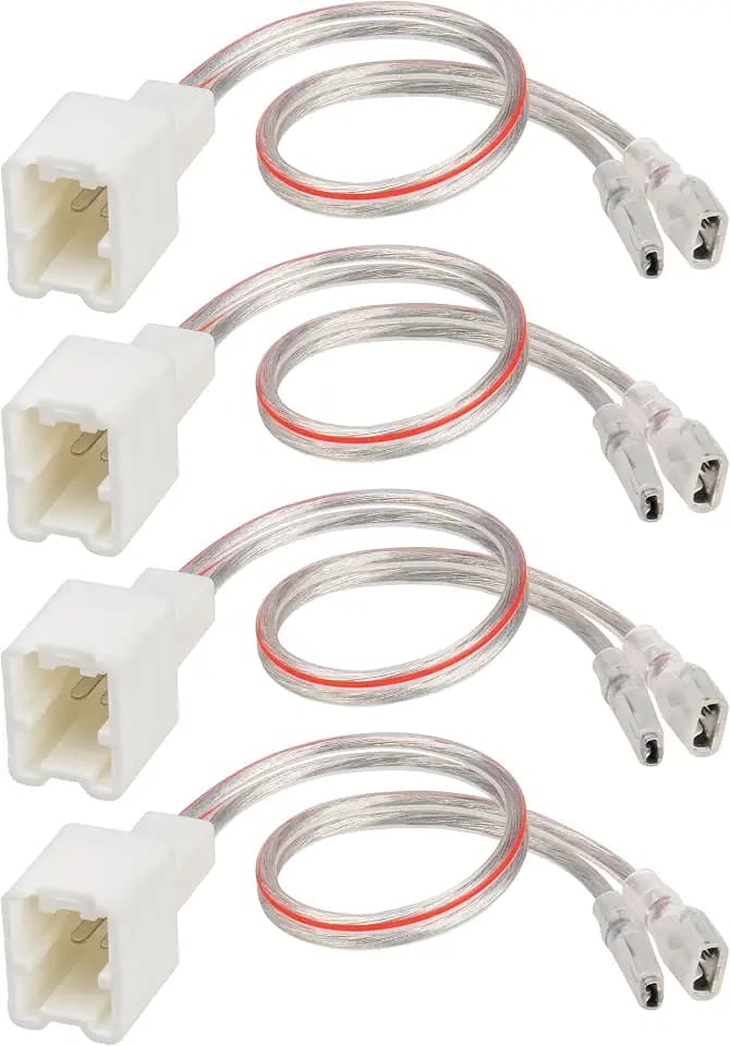 RED WOLF Car Door Speaker Wiring Harness Adapter Connector Plug Compatible with Nissan sentra Altima Rogue 2004-2019, Infiniti 2006-2018 Model 4PCS
