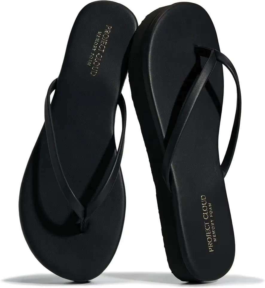 Project Cloud Platform Sandals Women Memory Foam Flip Flops