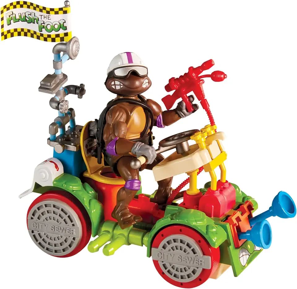 TEENAGE MUTANT NINJA Turtles Toilet Taxi with Donnie by Playmates Toys