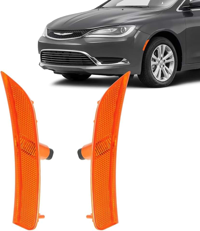 JOLONG Front Side Marker Light for Chrysler 200 C/LX/Limited/S 15-17