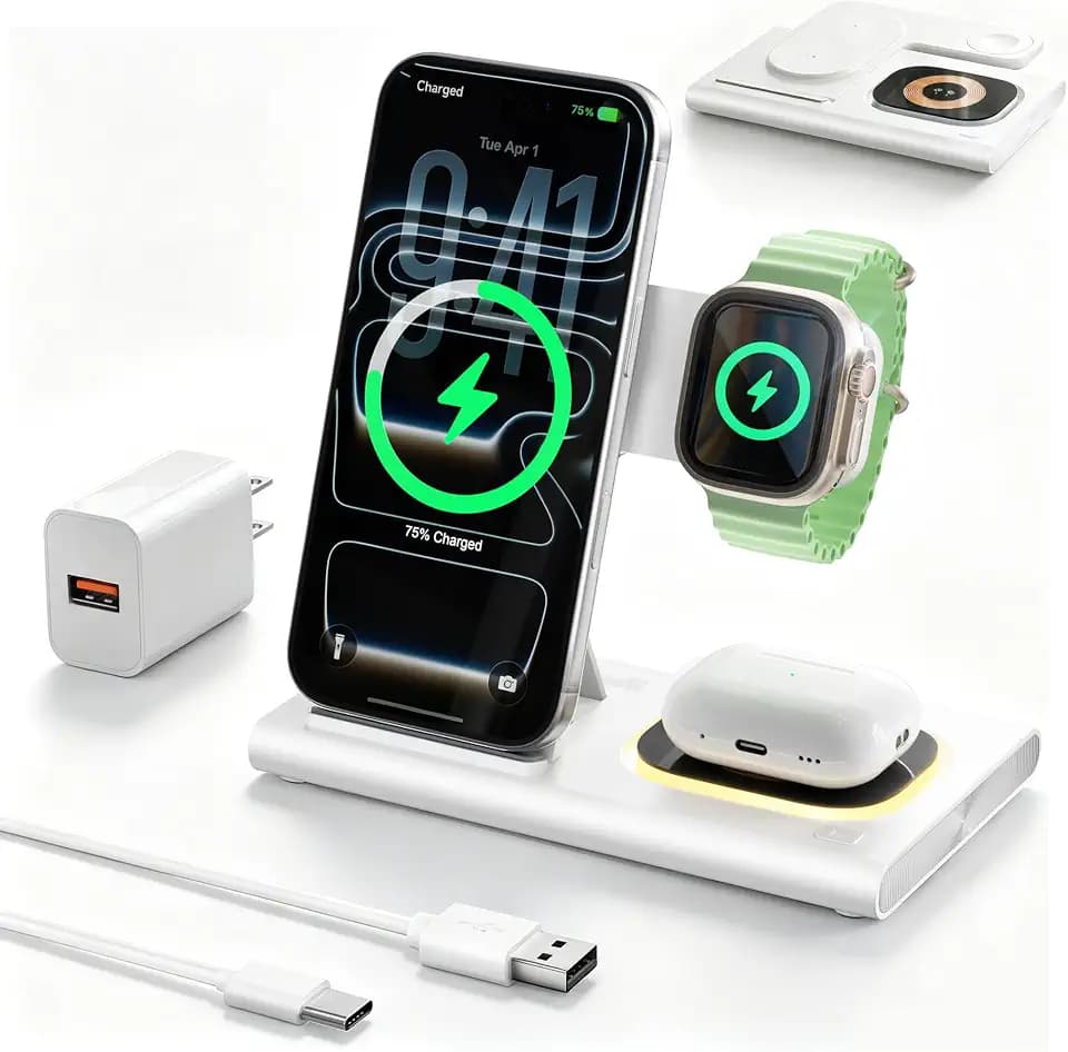 3 in 1 Foldable Charging Station for Apple Wireless Charger