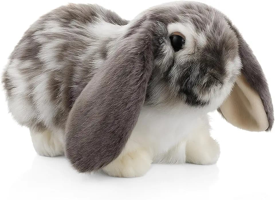 Graduation Gifts Dutch Lop Eared Rabbit 9.8 Inches Ornament Cute Stuffed Animal Fluffy Rabbit Animal Realistic Bunny Cute Stuffed for Teacher 2026 Gift Xmas Friends