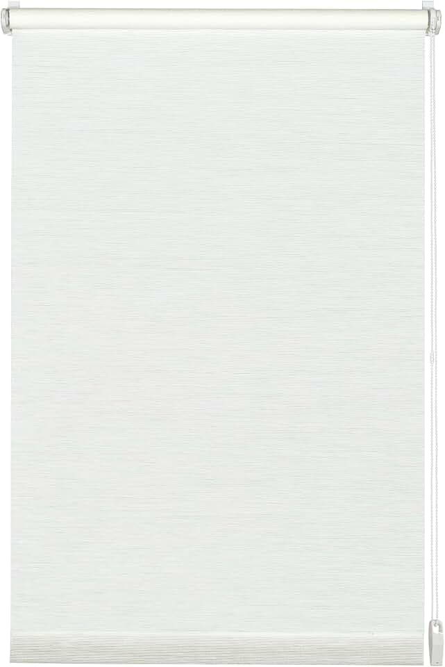 GARDINIA 30711 Rollo zum Klemmen oder Kleben, Tageslicht-Rollo, Blickdicht, Alle Montage-Teile inklusive, EASYFIX Rollo Natur, Weiß, 60 x 150 cm (BxH)