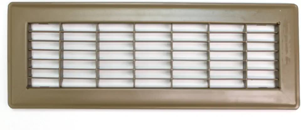 HVAC Premium 4" X 10" or 10" X 4" Heavy Duty Walkable Floor Grille - Fixed Blades Air Grille - Brown [Outer Dimensions: 5.75 X 11.75]
