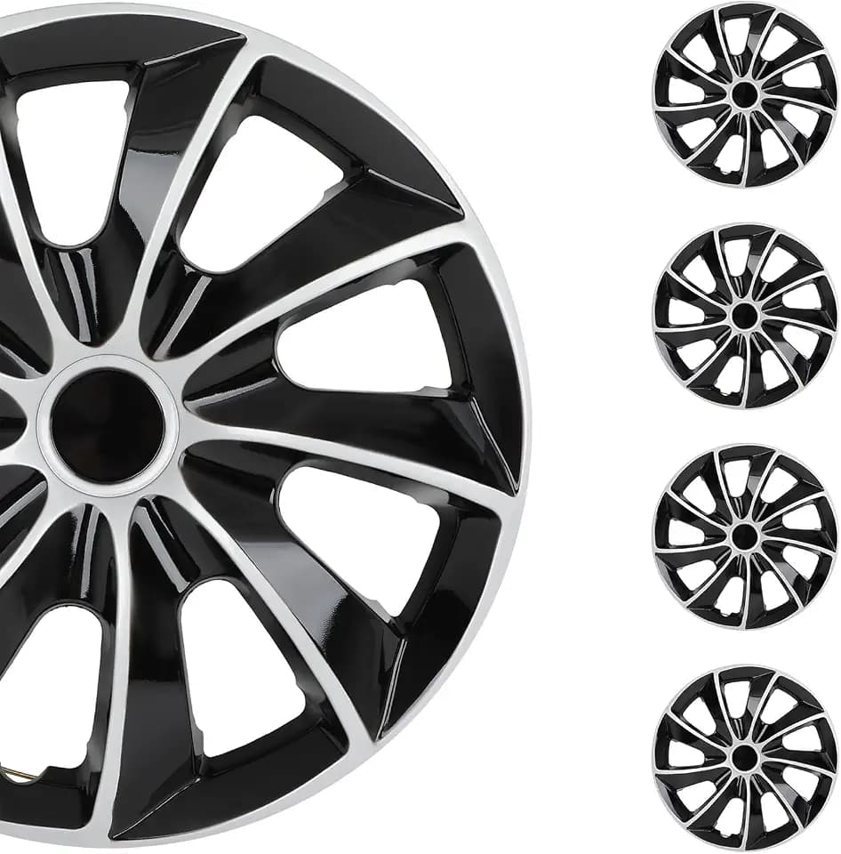 SCITOO Snap On Hubcap Rim 15 inch Auto Tire Replacement Exterior Cap OEM Steel Wheel Hubcaps Wheel Cover