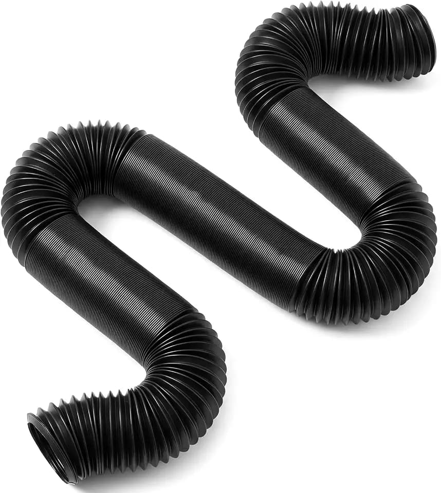 Glooglitter 4 in OD x 15 ft Flexible Drain Pipe Expandable Landscaping