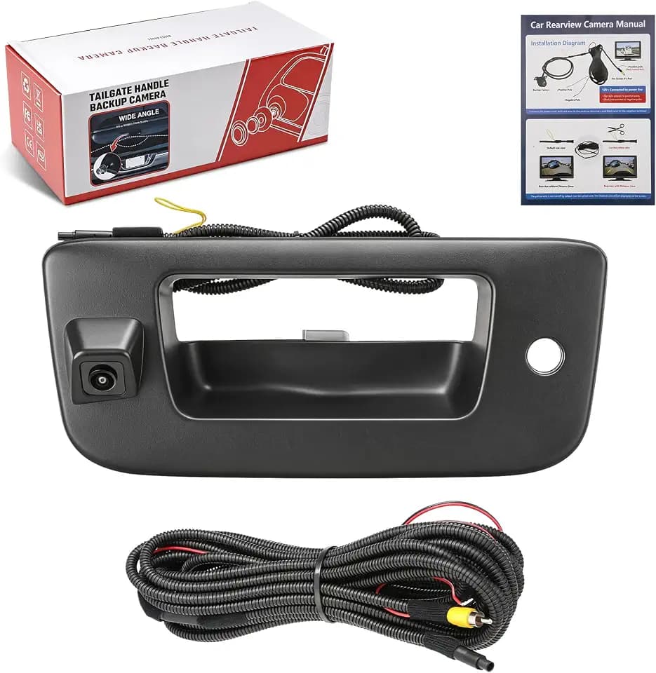 Tailgate Handle Backup Camera Compatible with Chevy Silverado 2007-2014