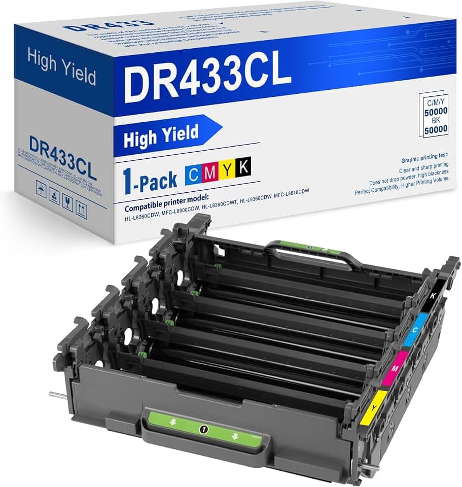 DR433CL Drum Unit DR-433CL Replacement for Brother 433CL 1 Pack,Not Toner
