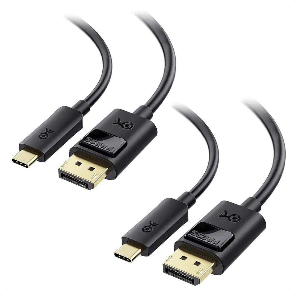 Cable Matters 2-Pack Unidirectional USB C to DisplayPort 1.4 Cable, 6ft