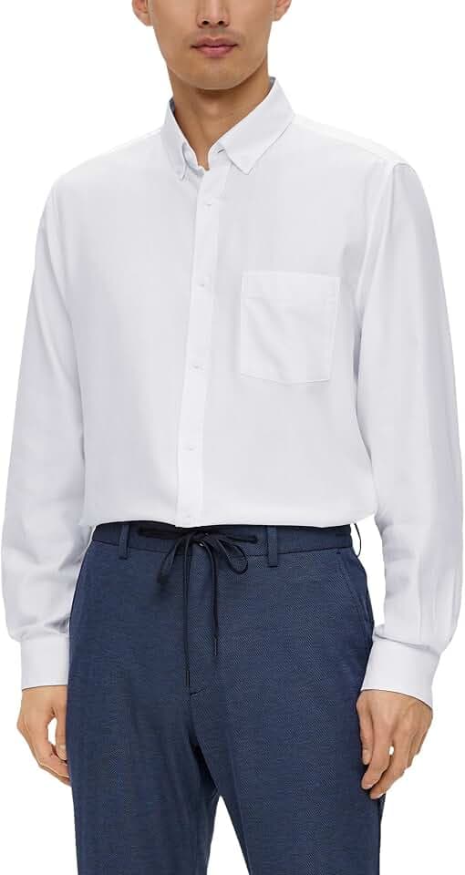 s.Oliver Herren Regular: Button-down-Hemd Hemd mit Button-Down Kragen, Regular Fit