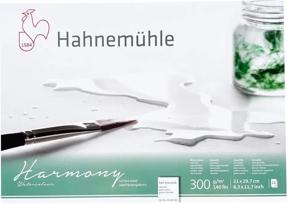 Hahnemuhle Harmony Watercolour Block Hot Press A4