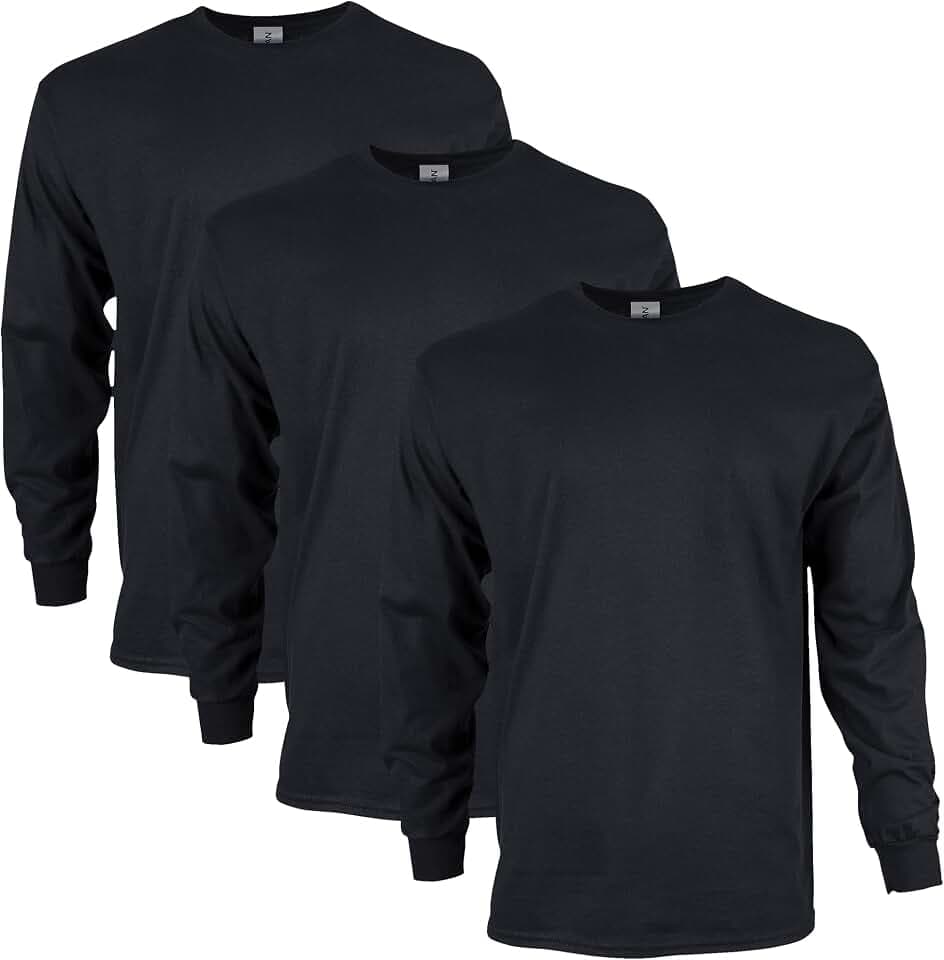 Gildan Unisex Ultra Cotton Long Sleeve Tee Style G2400 Multipack T-Shirt (12er Pack)