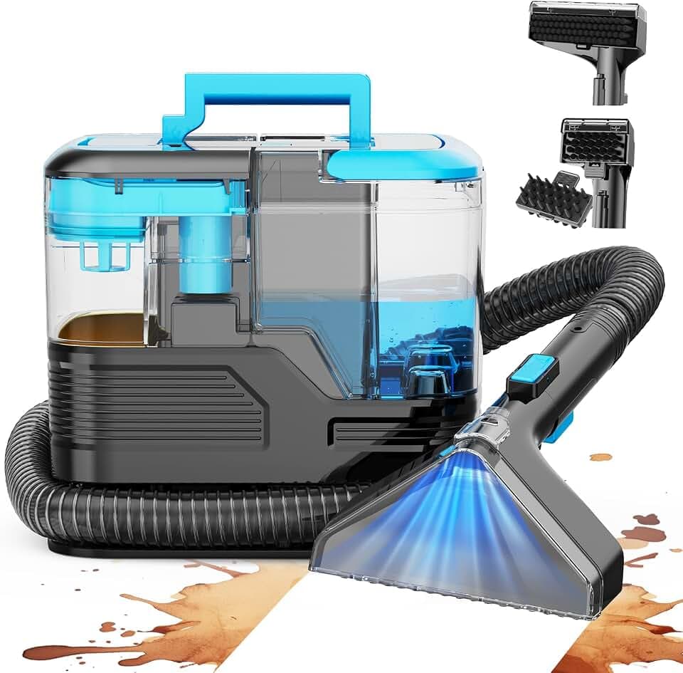 C10 Nasssauger Polsterreiniger Gerät, 530W/18kPa Teppichreiniger Waschsauger, tragbares Teppich-Reinigungsgerät für Teppich, Sofas und Auto-Innenräume, Teppiche
