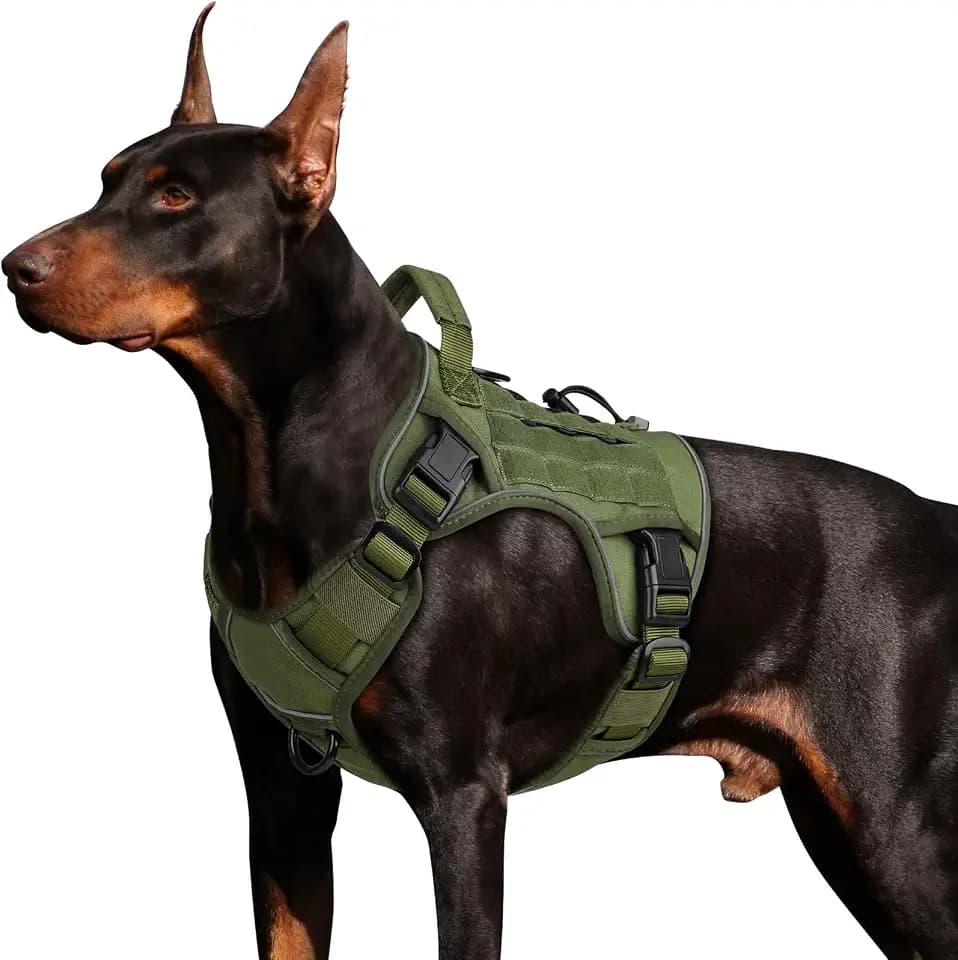 WINGOIN Tactical Dog Harness for Large Dogs,No Pull Heavy Duty Dog Harness