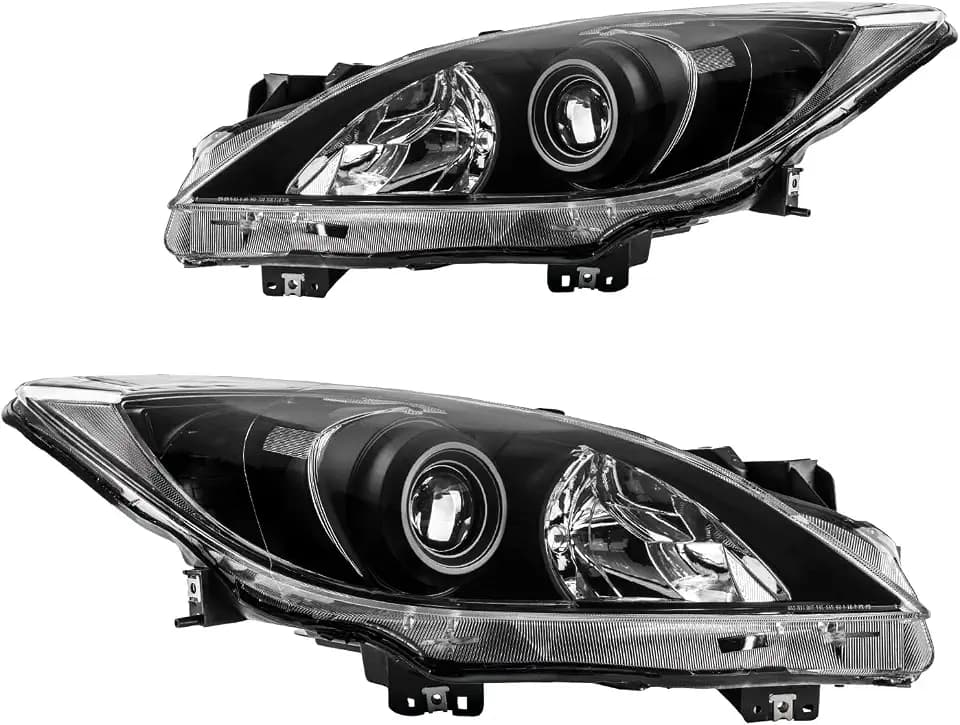 KAC Headlight Assembly Set, Compatible with 2010-2013 Mazda 3