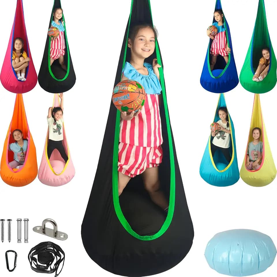 Kids Sensory Pod Swing Seat Max 300 Lbs Therapy Hammock Chair