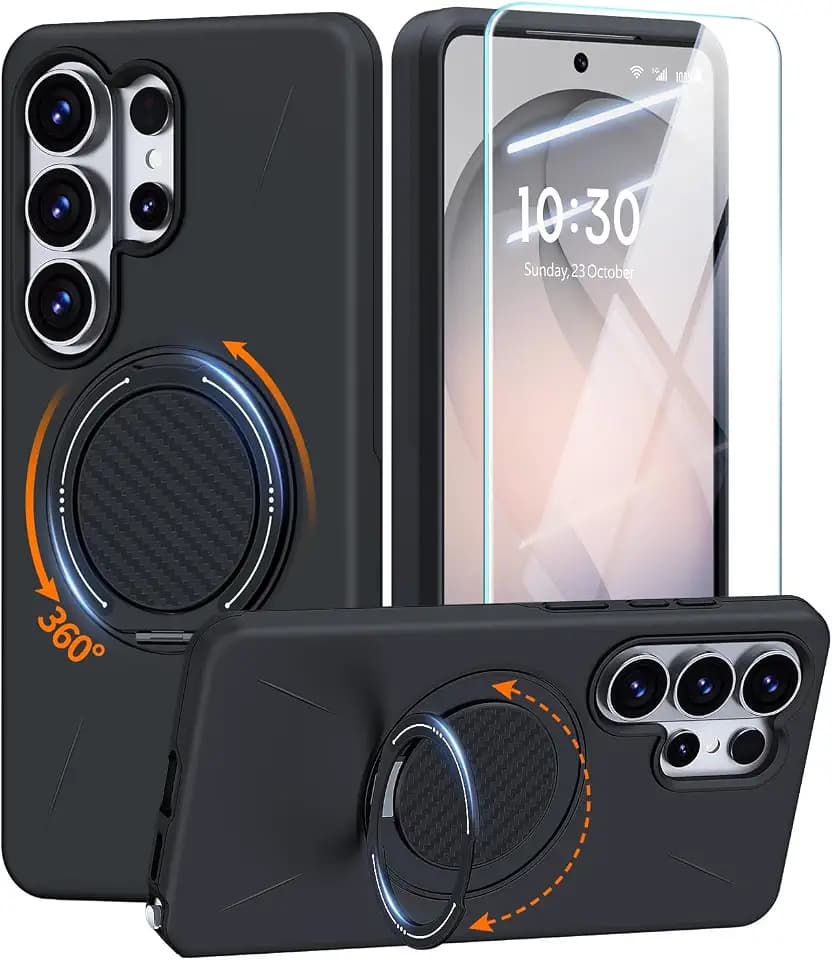 JAME for Samsung Galaxy S26 Ultra Case, Ring Stand, Shockproof Phone Case