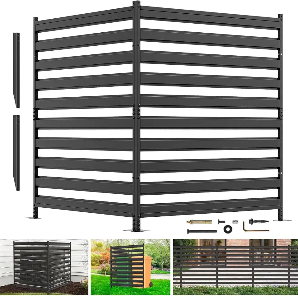 2Panels 48"W x 48"H Air Conditioner Fence Screen Outside Privacy Unit