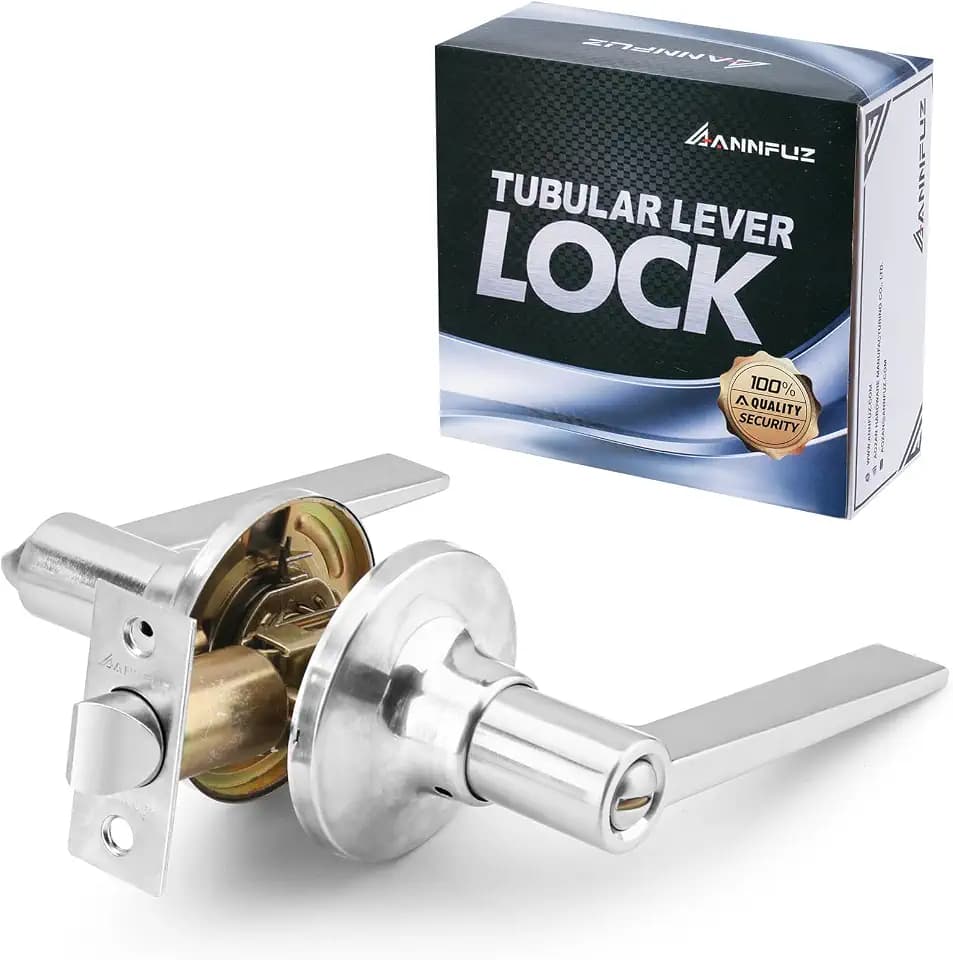 Privacy Keyless Bathroom Door Handle Lock Without Key