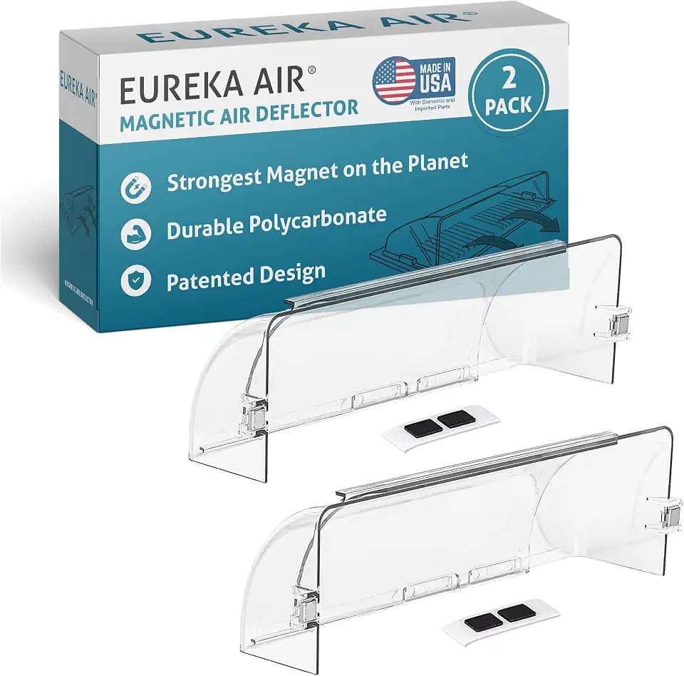 Eureka Air Vent Deflector for Floor, Wall & Ceiling, Fits 10-14” – 2 Pack