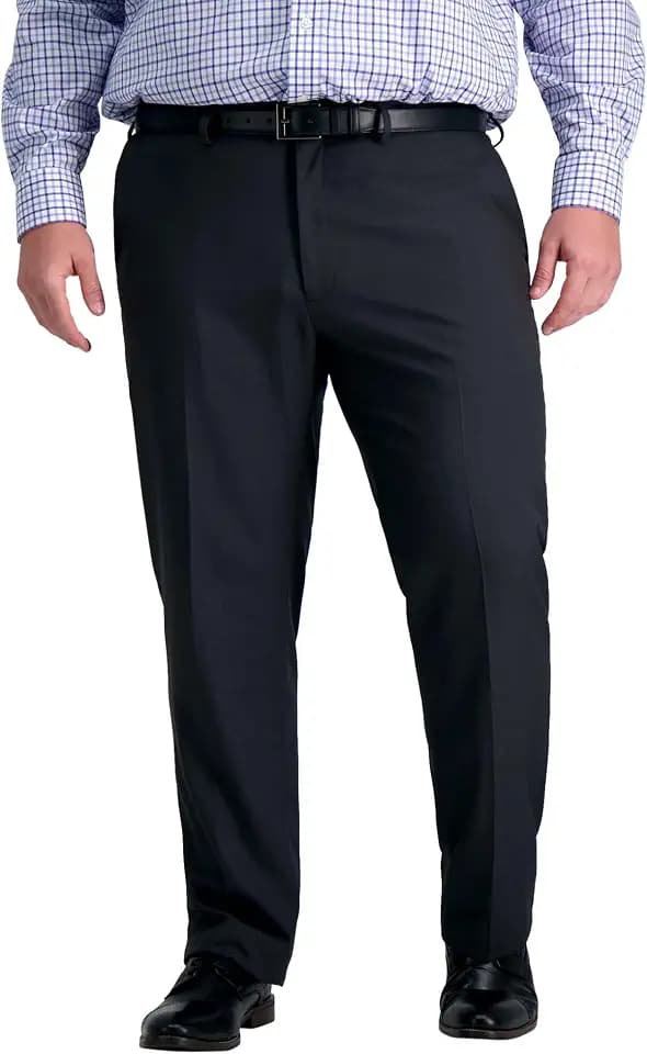 Haggar Men's Big & Tall Straight Fit Premium Comfort Dress Pant