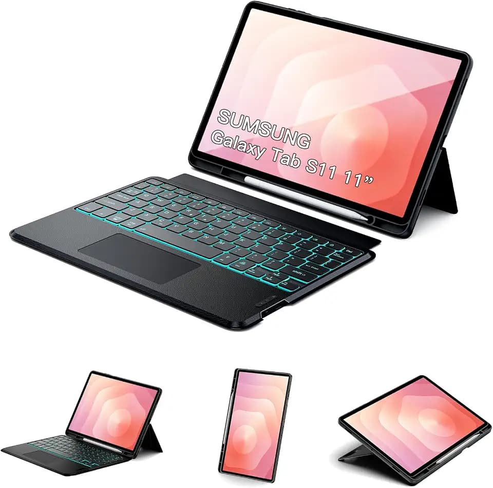 Magnetic Detachable Touchpad Keyboard Case for Samsung Galaxy Tab S11 11"