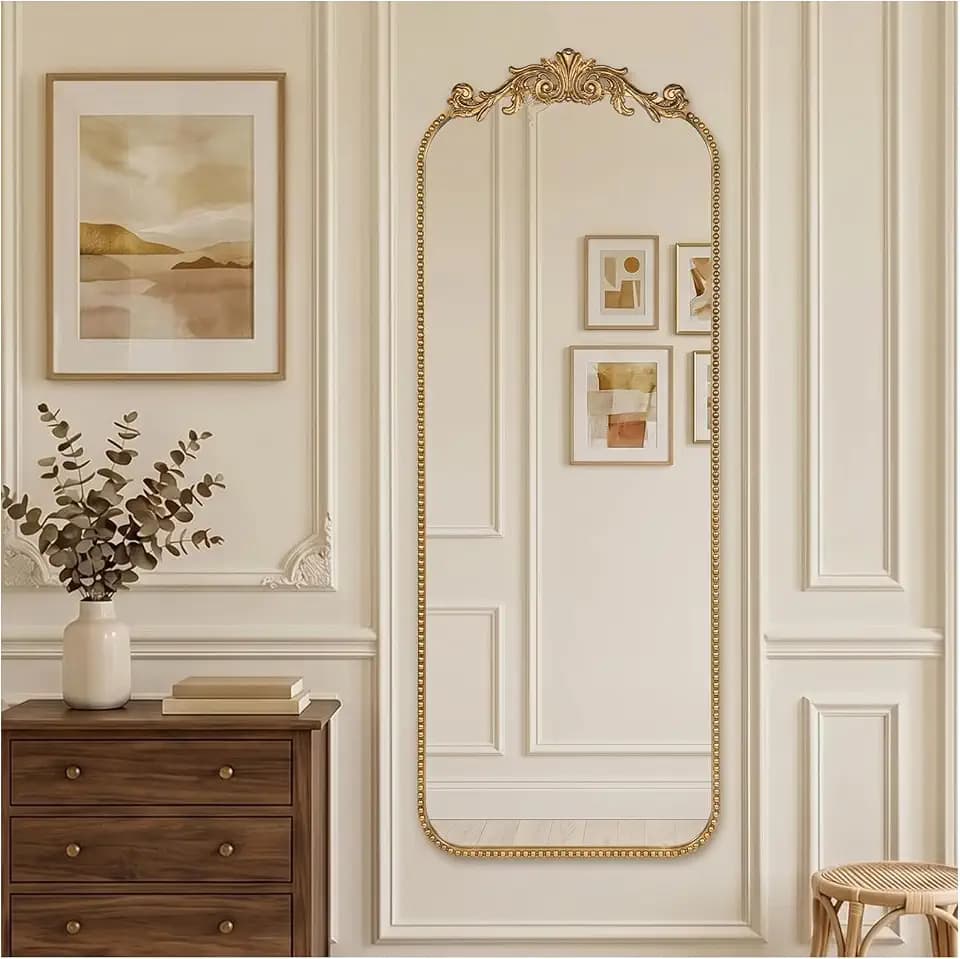 Vintage Mirror Full Length,21"x56" Full Body Mirror Beaded