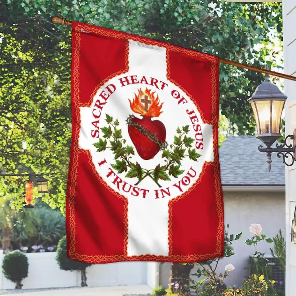 FLAGWIX American Christian Sacred Heart Flag - House Flag 30x40