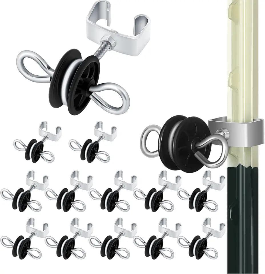 Gisafai 12 Pcs Electric Fence Gate Handles T Post Gate Handle Anchors