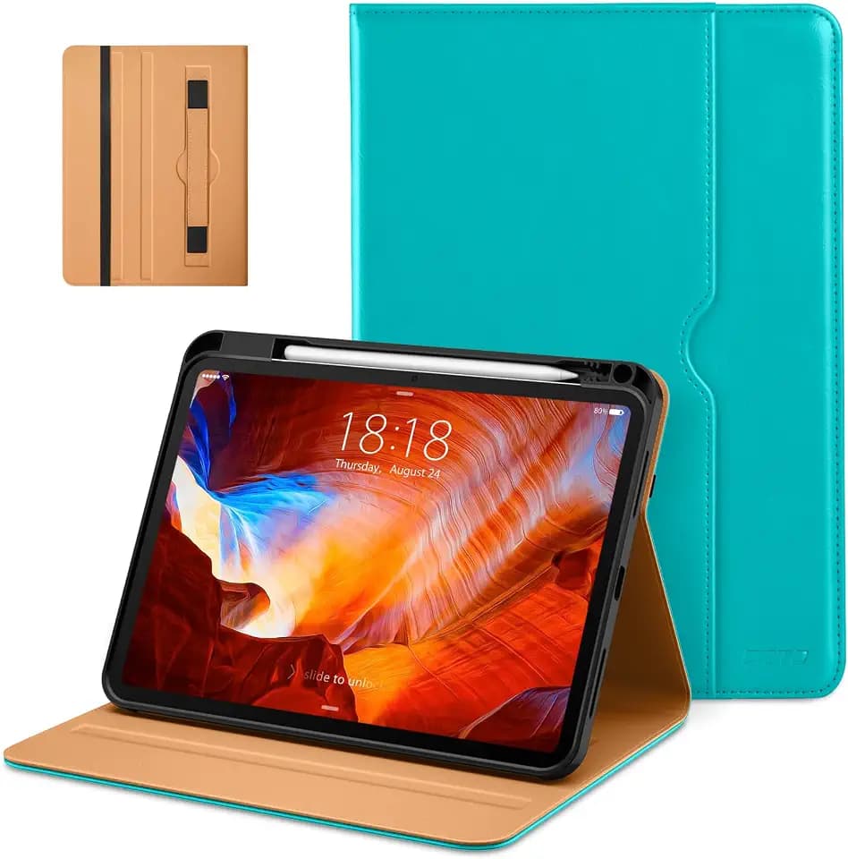 DTTO for iPad Pro 11 Inch Case (M5) 2025 / (M4) 2024, Cyan Blue