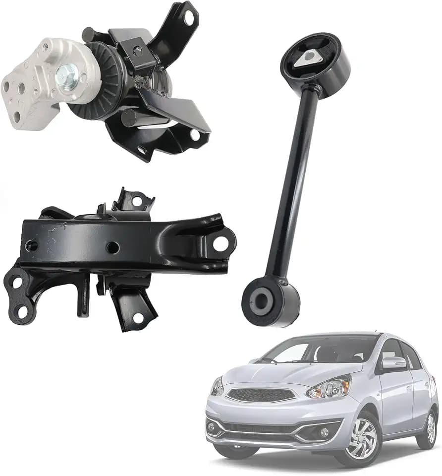 XQSMWF 3Pcs Engine Motor Mount & Transmission Mount Kit Fit for 2014-2022 Mitsubishi Mirage, 2017-2022 Mirage G4 1.2L Automatic Replaces 2910A106 1092A096 1093A146 A4660 A4659